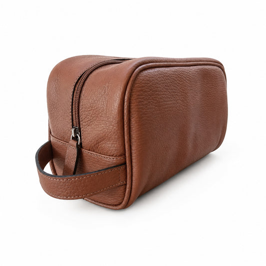 Neceser Londres en Cuero Granulado Cognac Heritage
