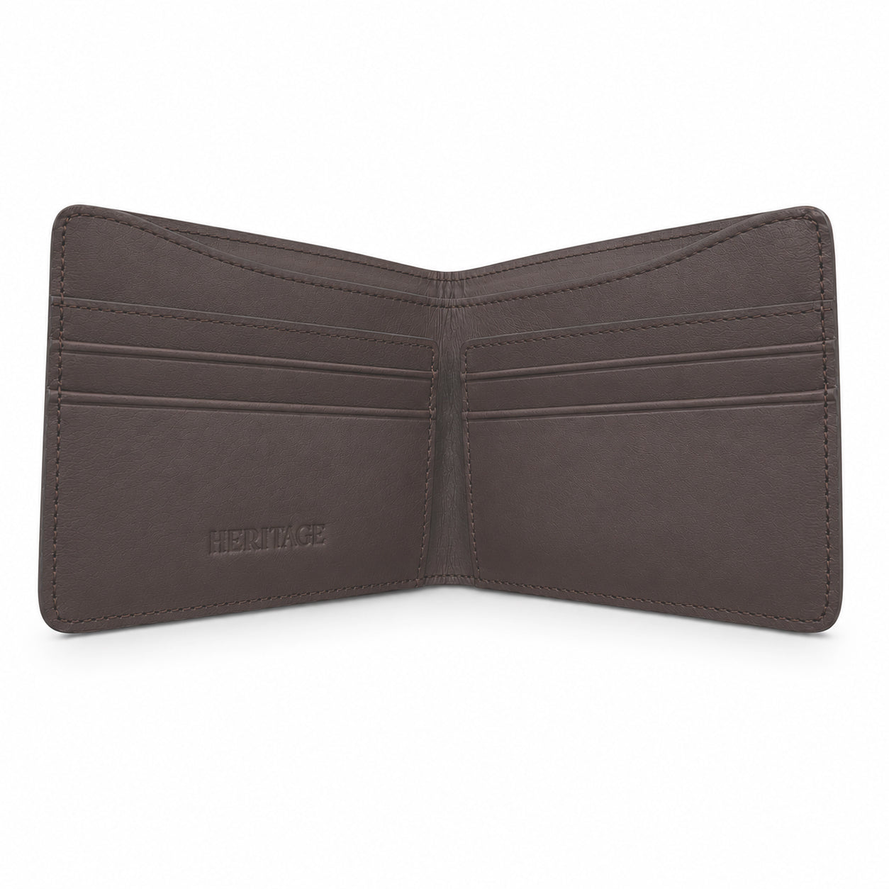 Billetera Milán Cuero Liso Café