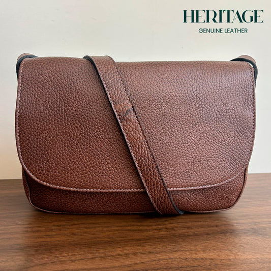 Cartera Roma en Cuero Granulado Café COCO