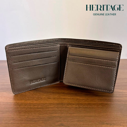 Billetera Bifold Verona Cuero Croco Cafe Heritage