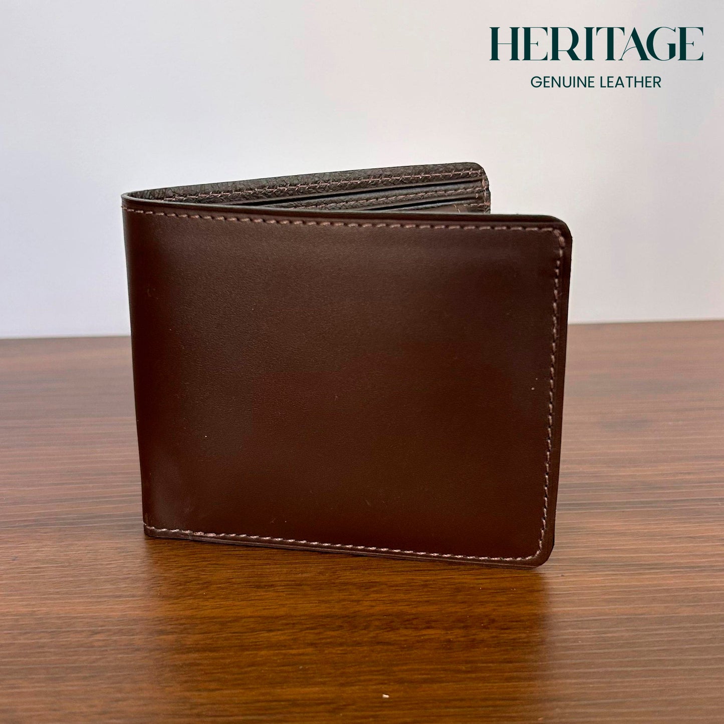 Billetera Bifold Verona  Cuero Liso Cafe Heritage