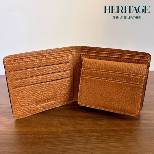 Billetera Bifold Verona  Cuero Granulado Whiskey Heritage